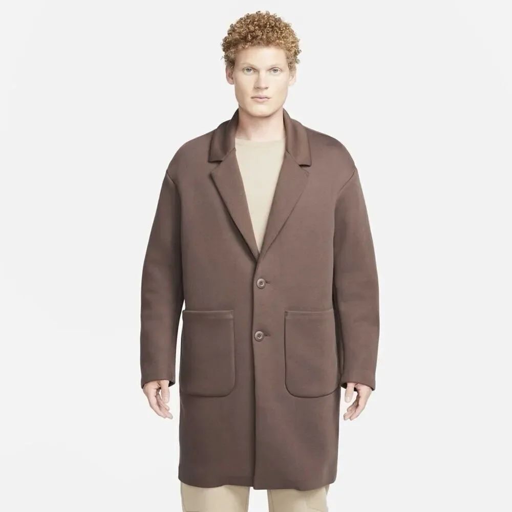 Nike Tech Fleece Reimagined Trench Brown Coat FN0601-237 Size 2XL Men's $300